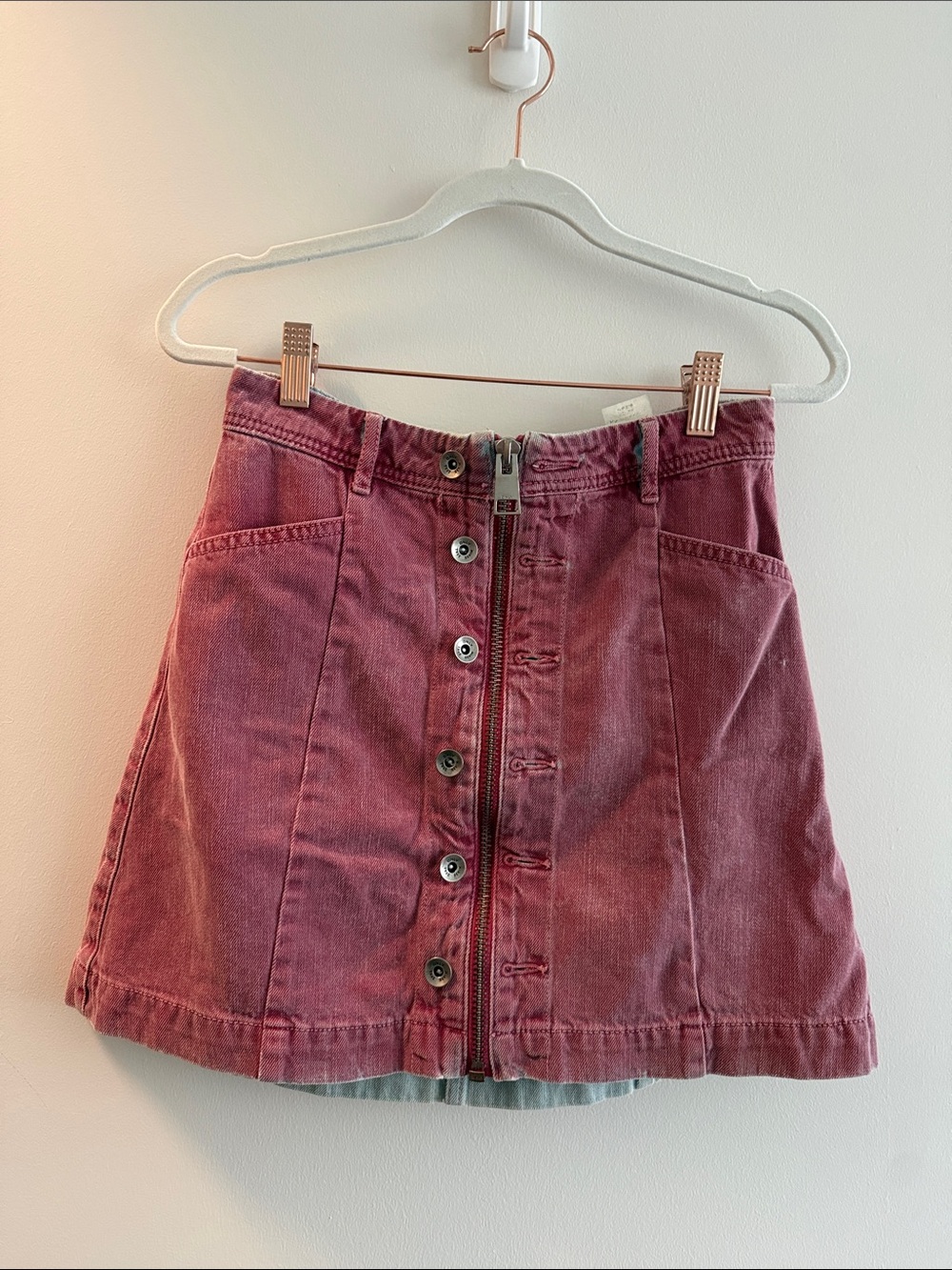 OshKosh B'gosh Button-Front Mini Skirt in Mauve